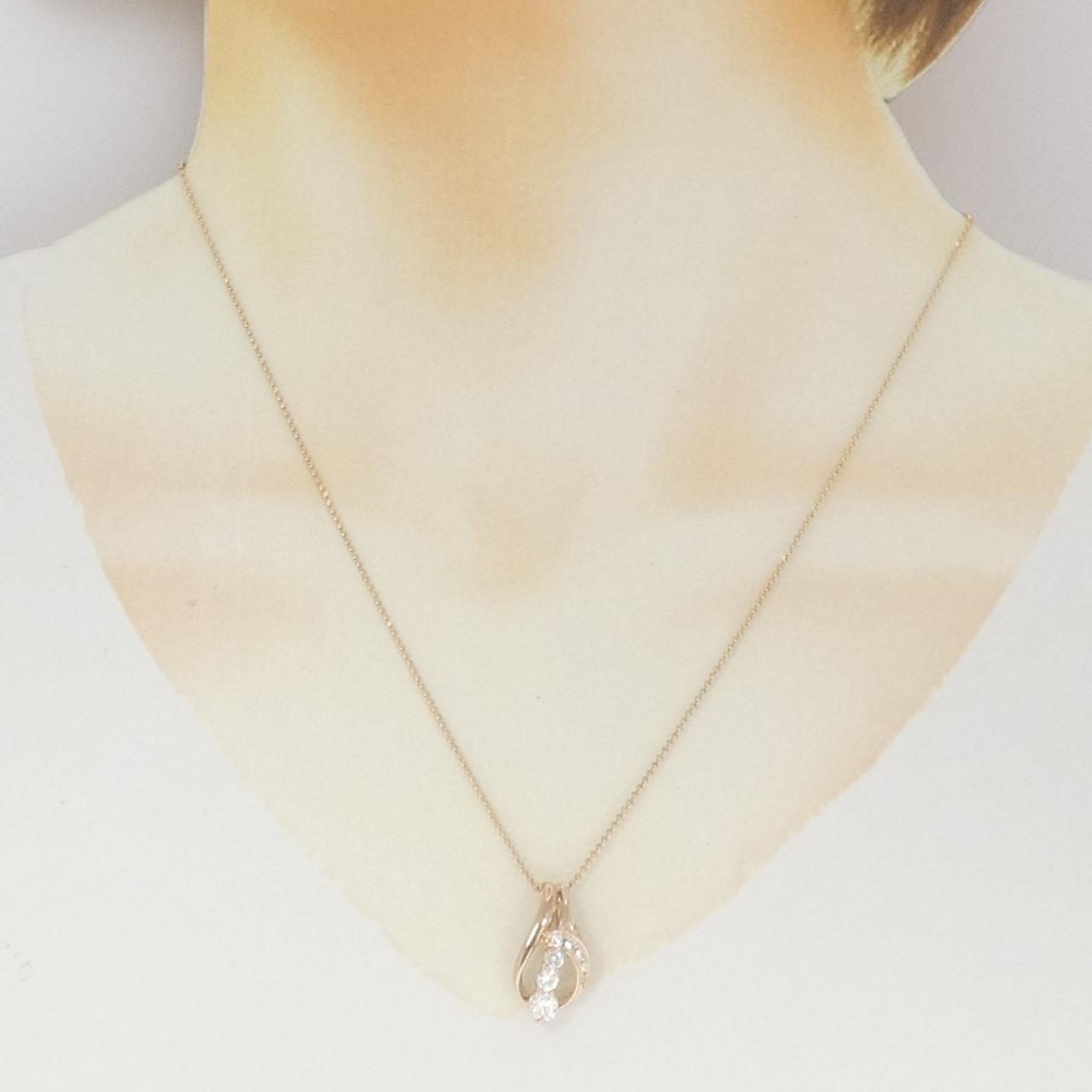 K18PG ダイヤモンド ネックレス 0.45CT