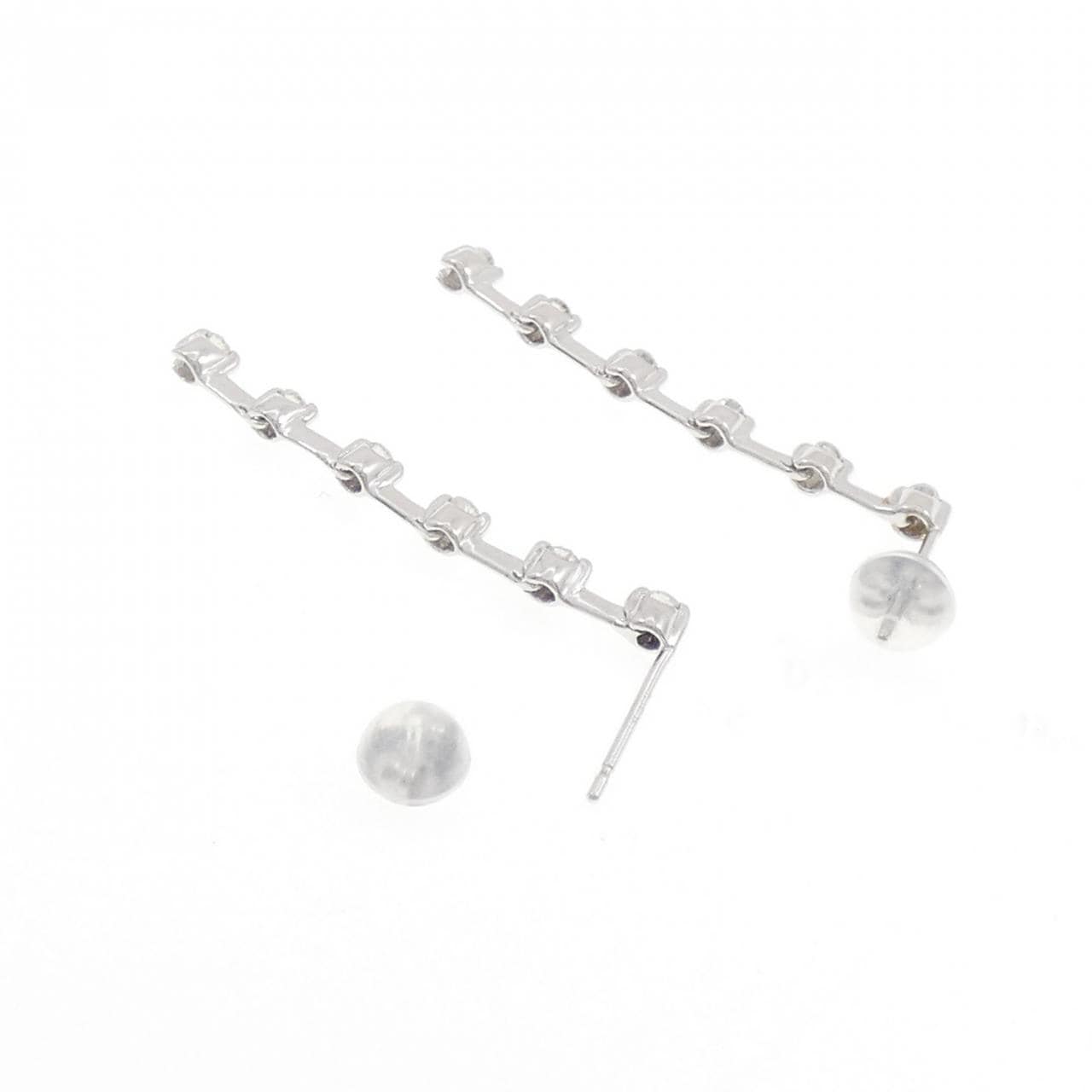 K18WG ダイヤモンド ピアス 0.30CT