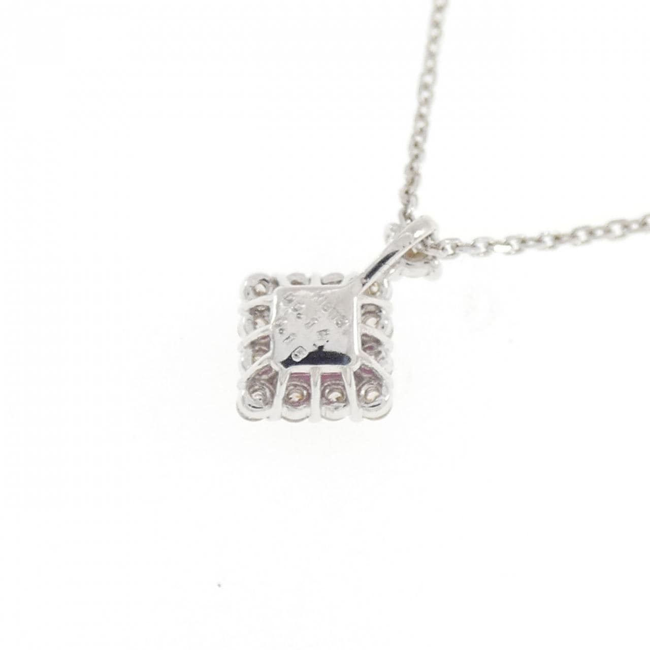K18WG ルビー ネックレス 0.15CT