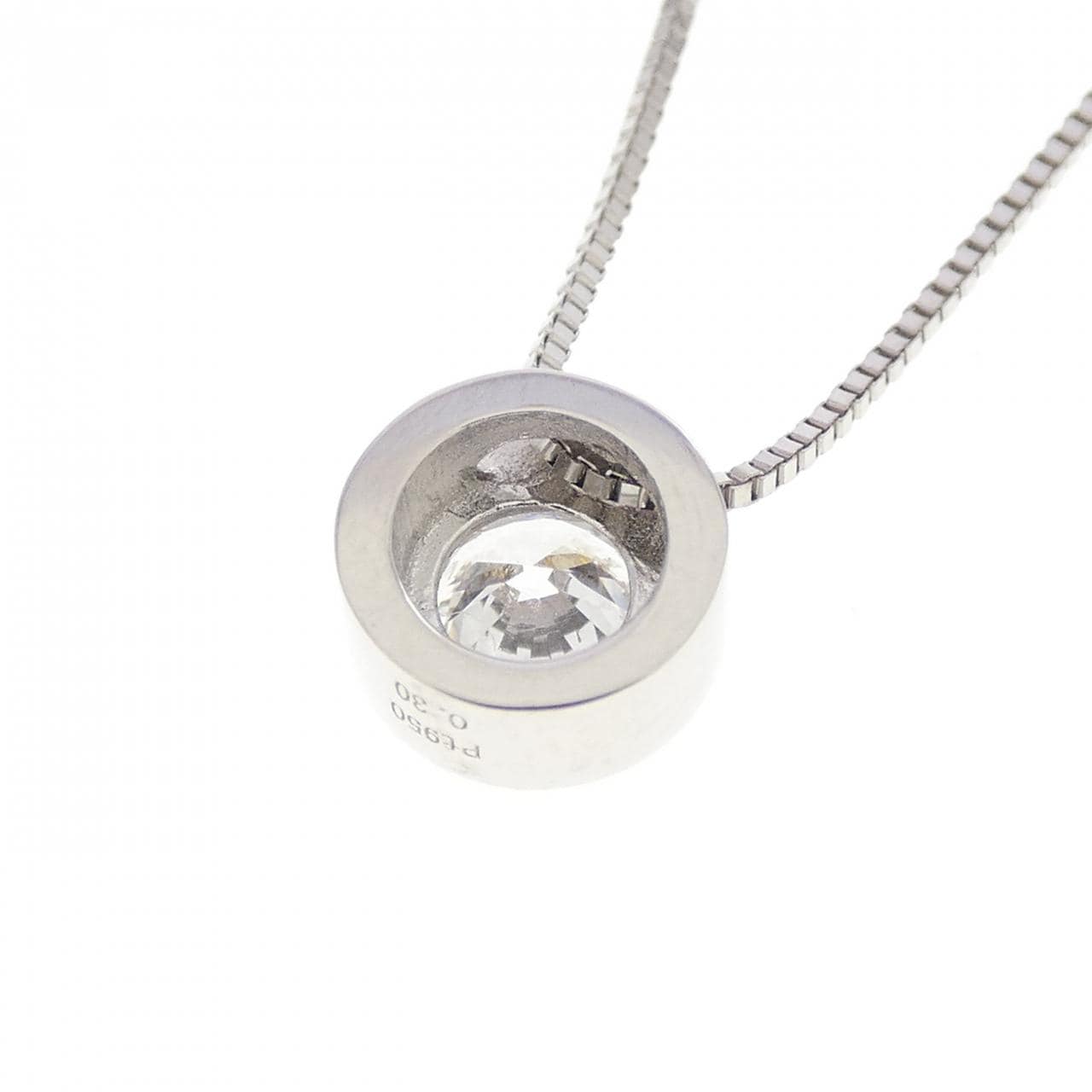 PT950 ダイヤモンド ネックレス 0.30CT D VS2 3EXT