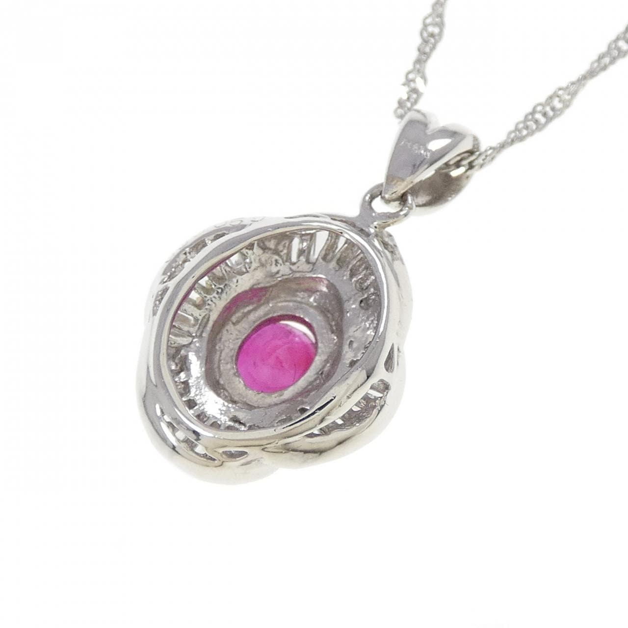 PT900/PT850 ルビー ネックレス 0.59CT