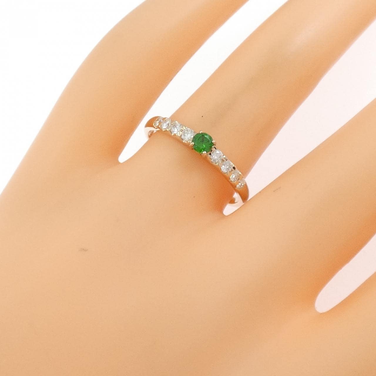 K18PG翠榴石戒指 0.17CT