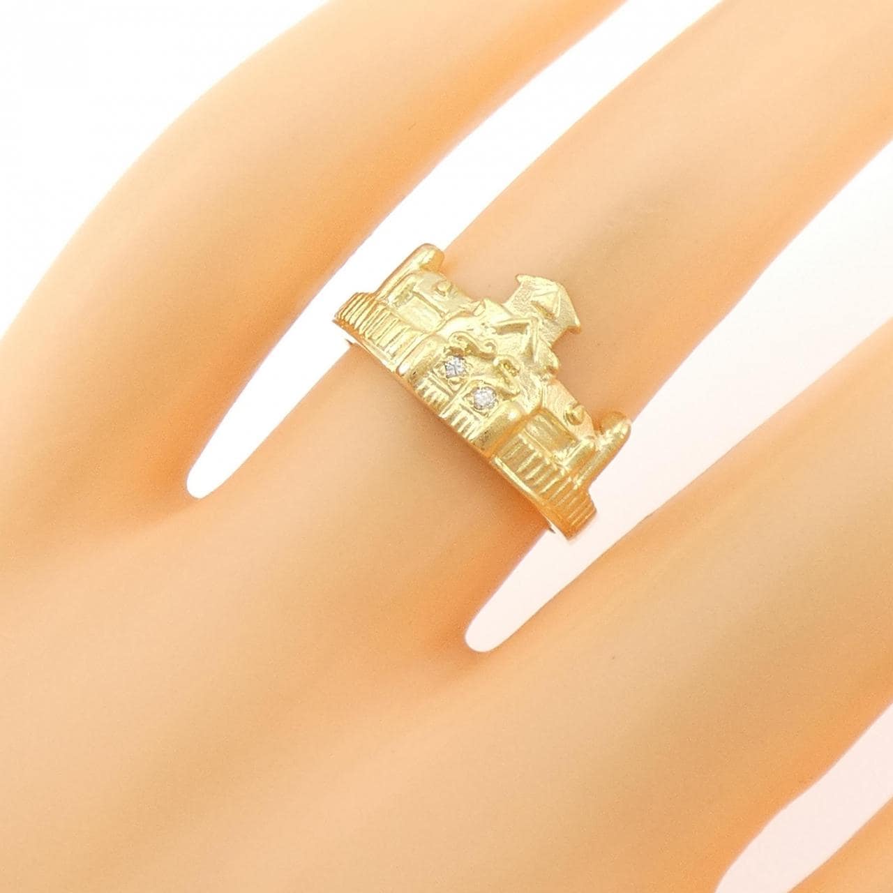 K18YG ダイヤモンド リング 0.02CT