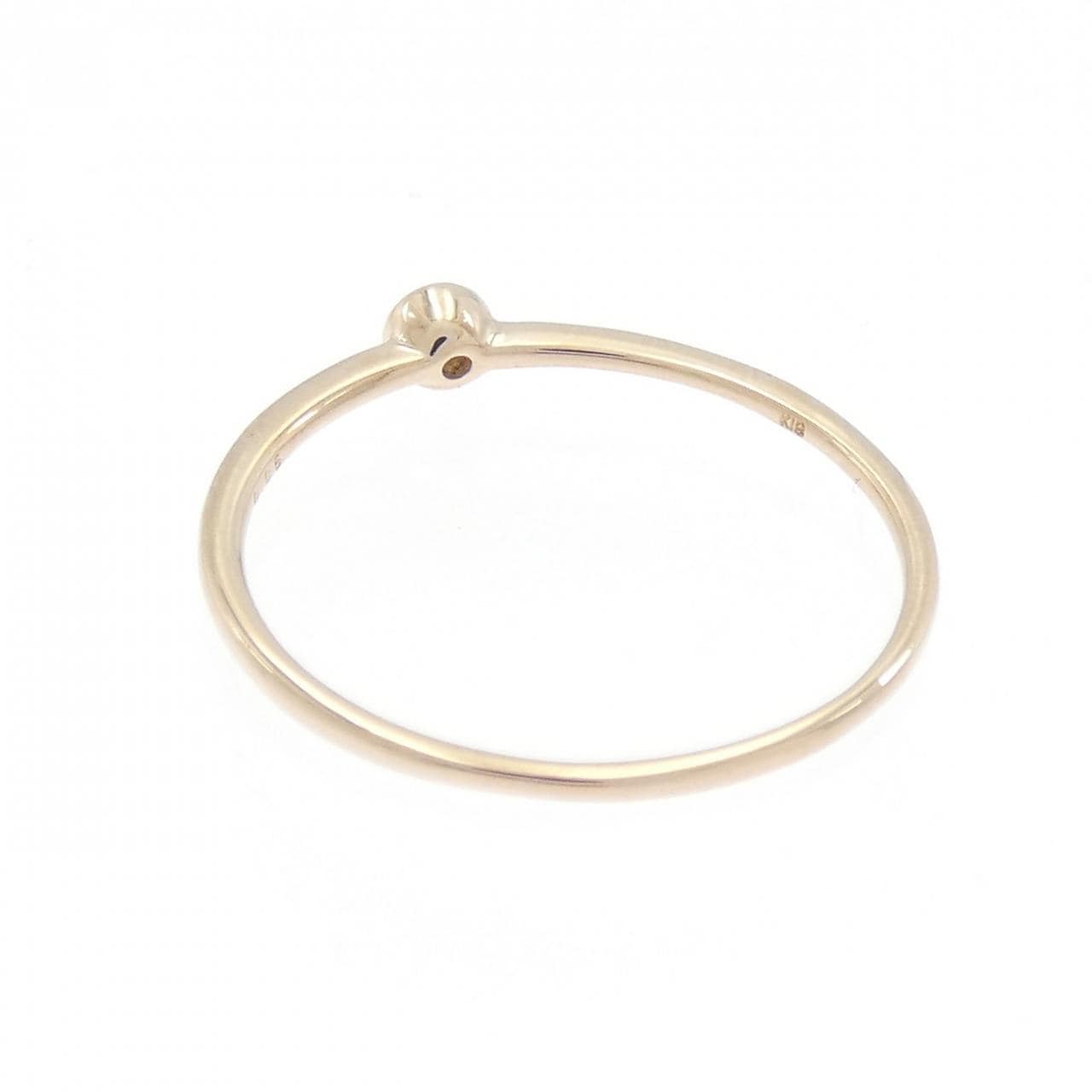 K18PG ソリティア ダイヤモンド リング 0.05CT
