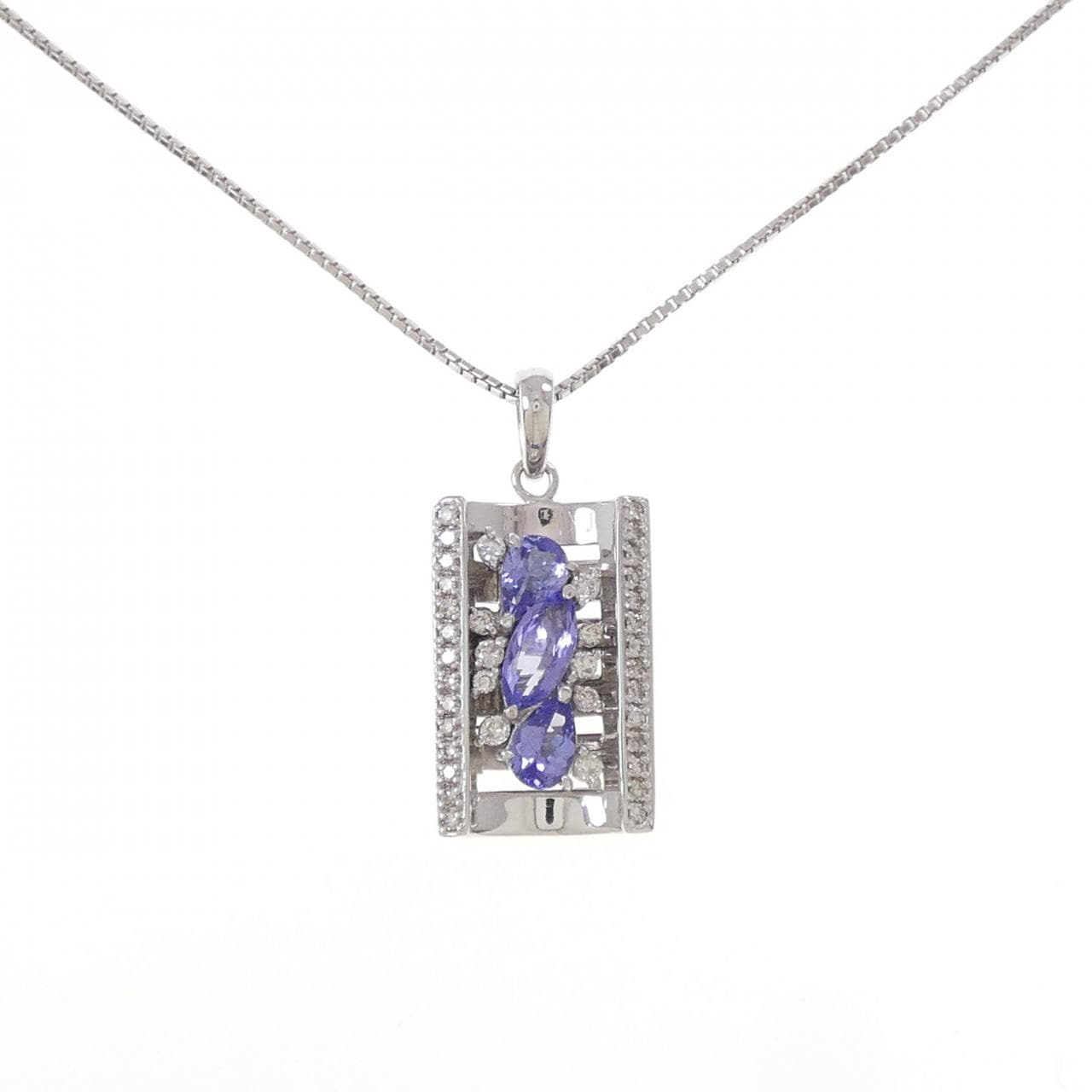 K18WG タンザナイト ネックレス 1.30CT