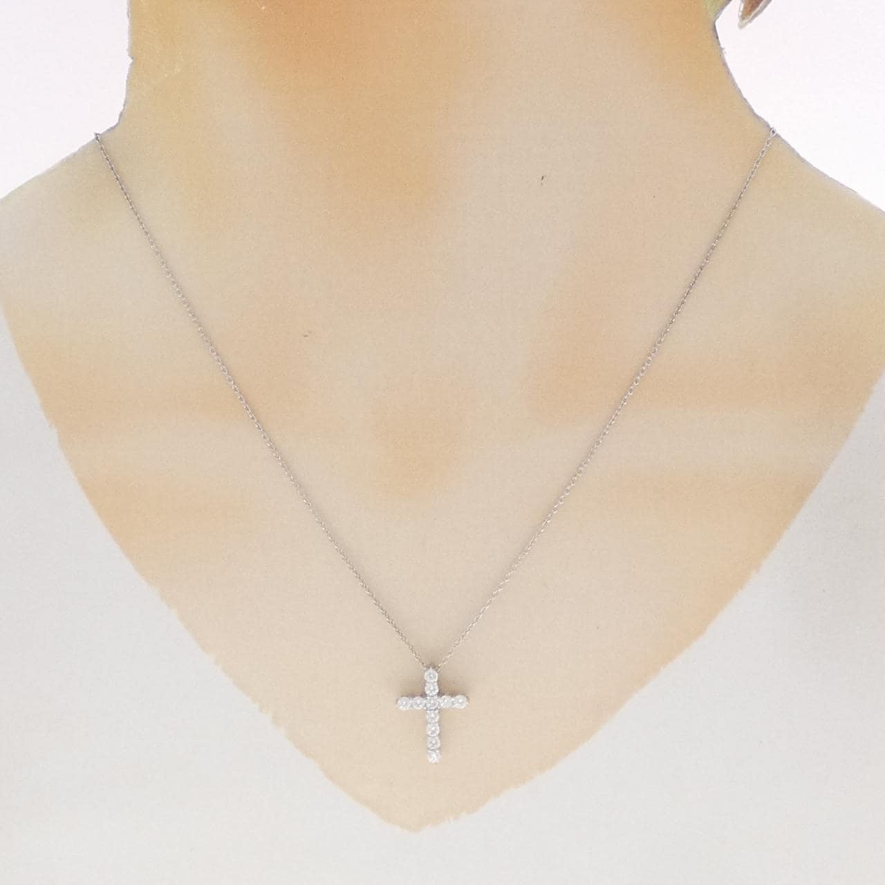PT900/PT850 クロス ダイヤモンド ネックレス 0.556CT
