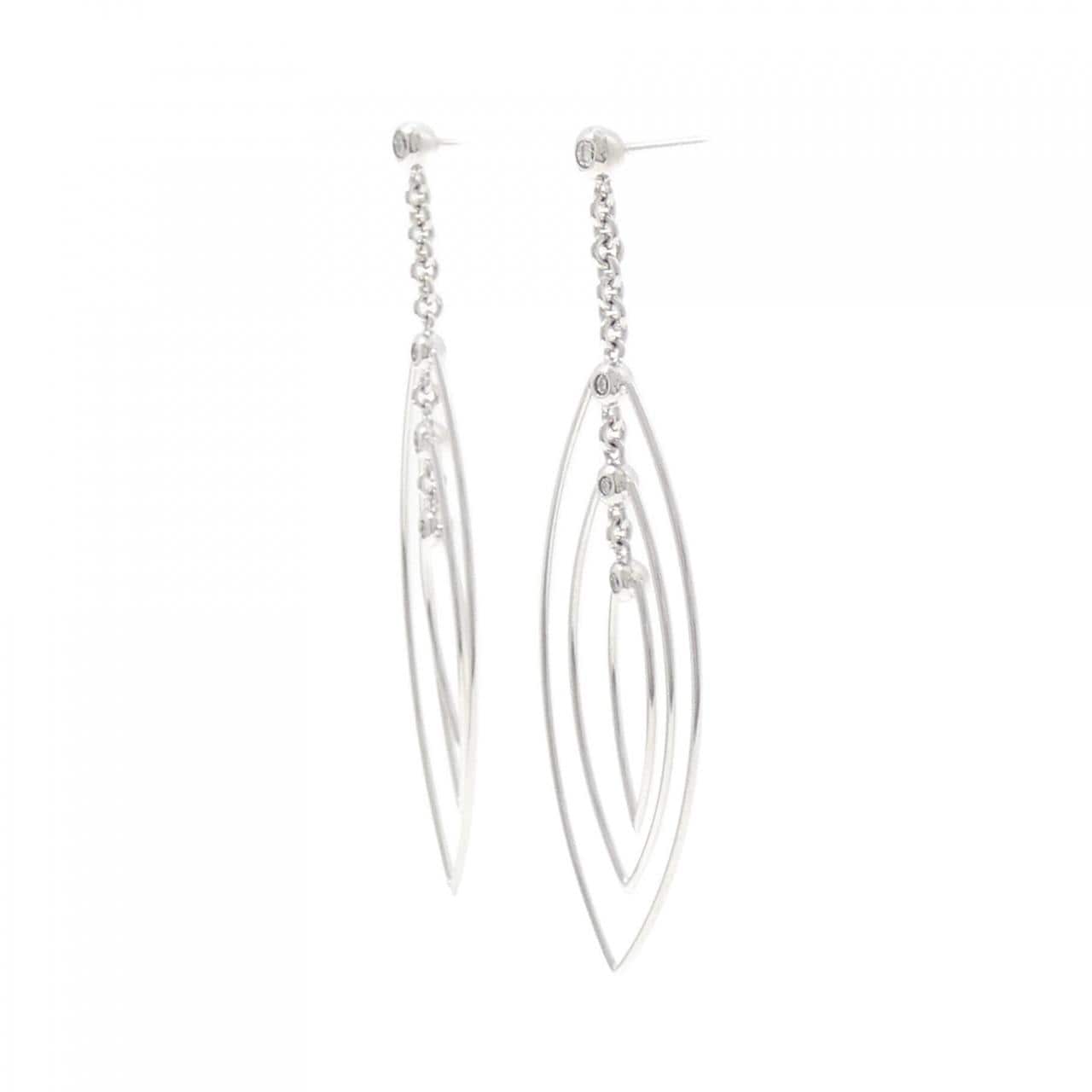 K18WG ダイヤモンド ピアス 0.10CT