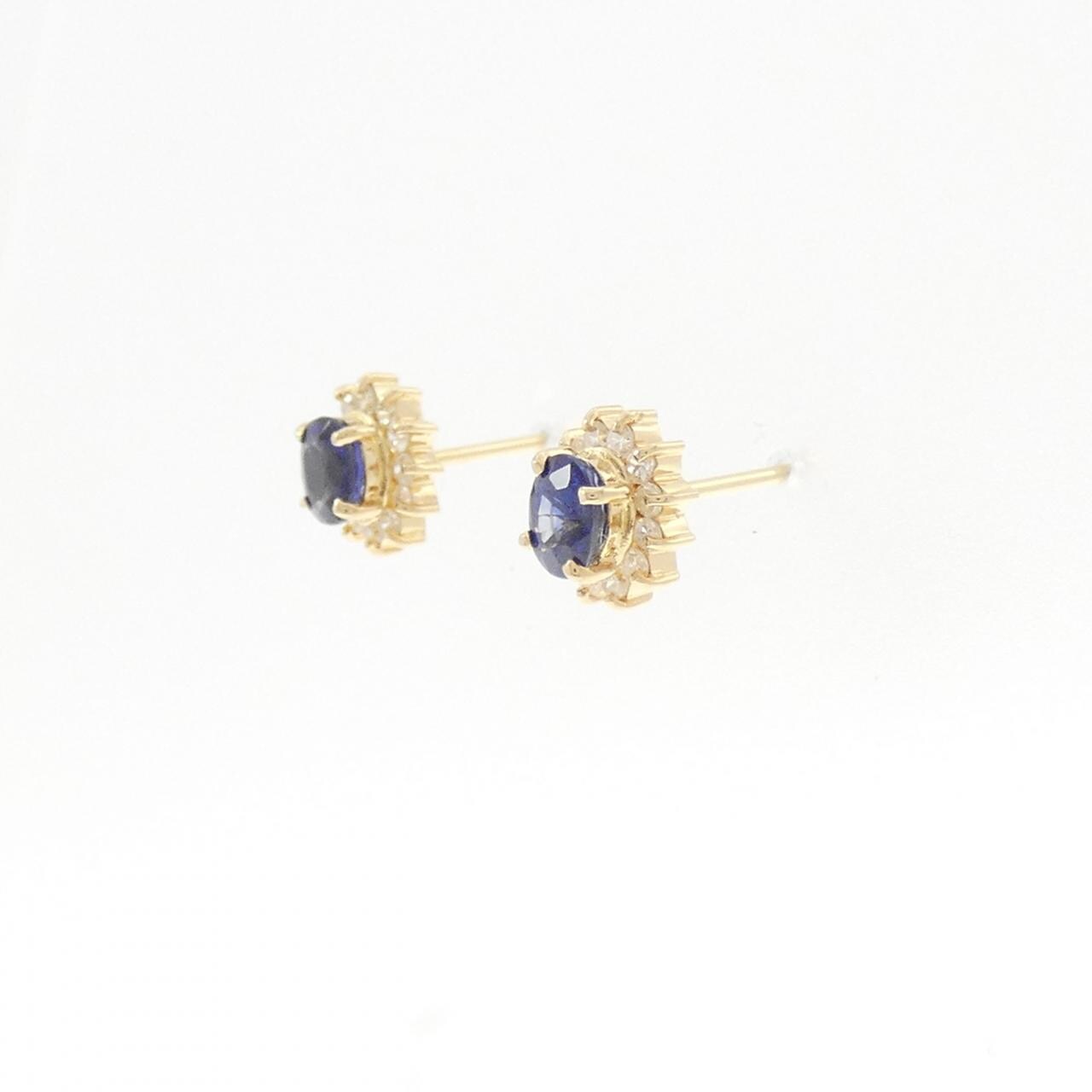 K18YG サファイヤ ピアス 0.3CT