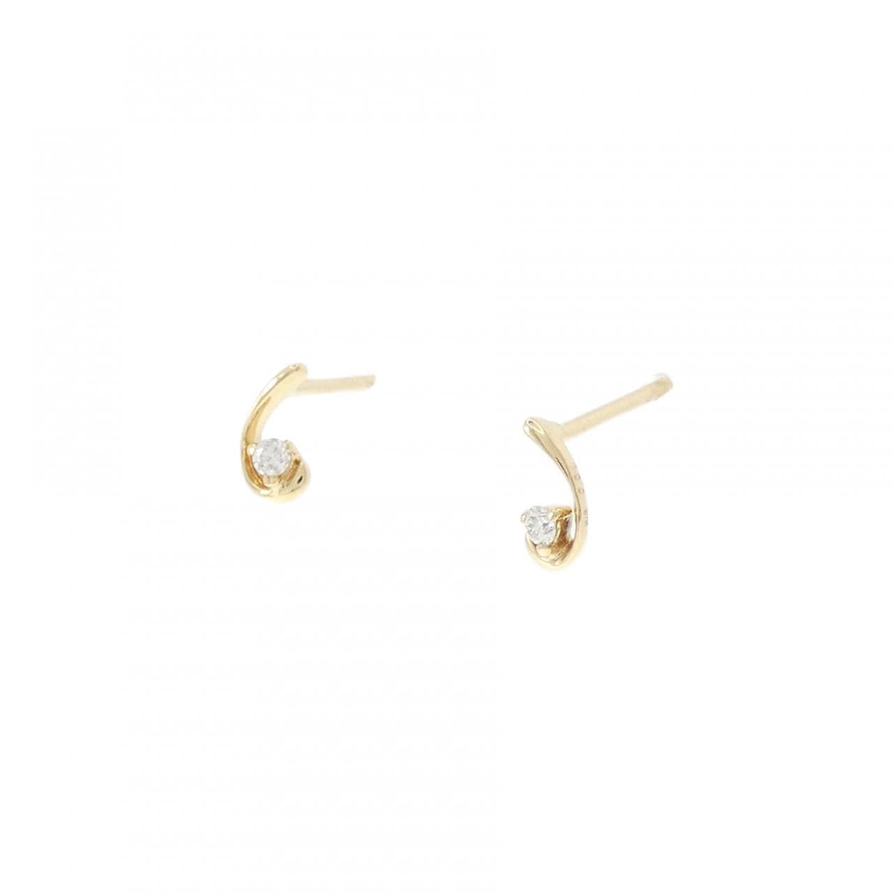 K18YG ダイヤモンド ピアス 0.02CT