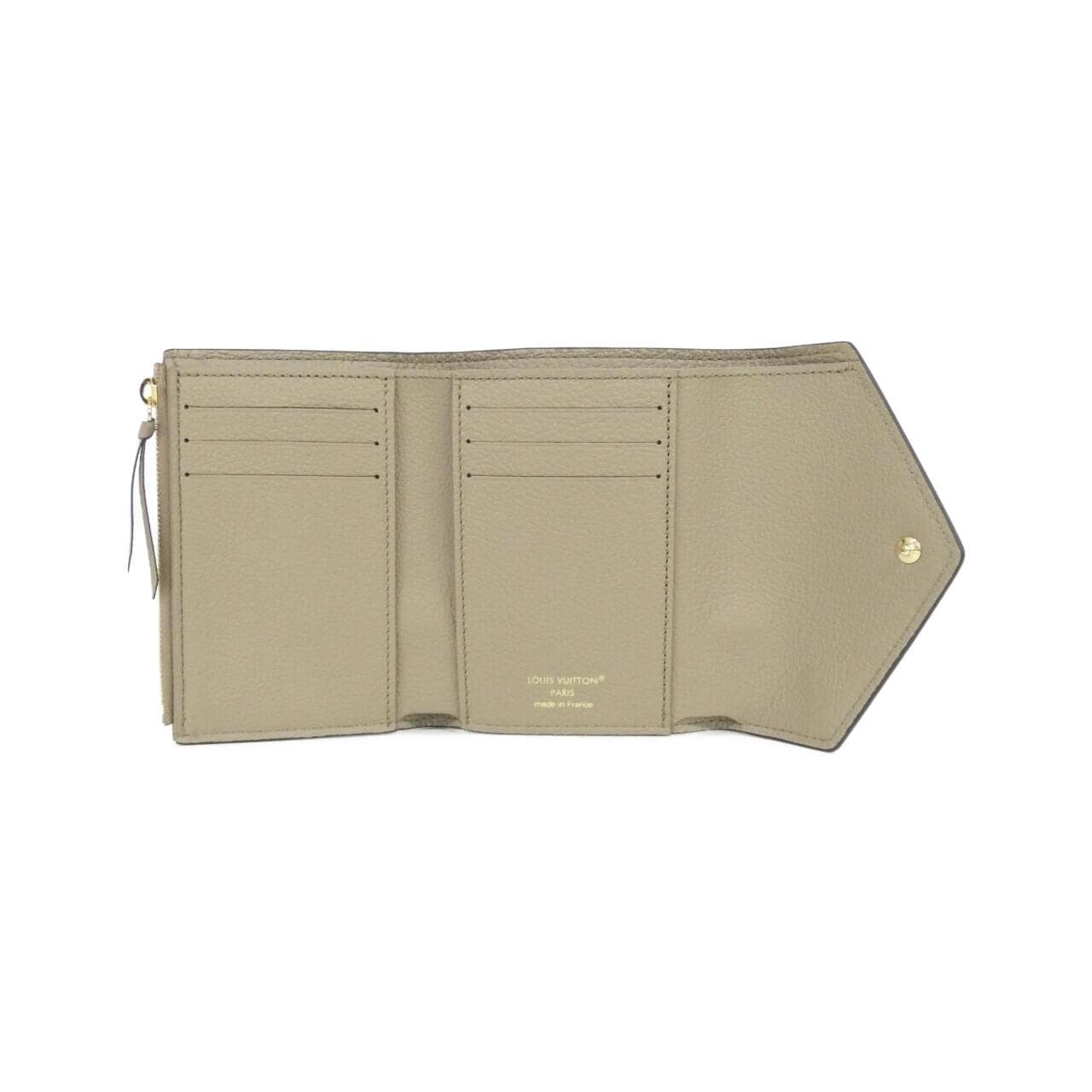 LOUIS VUITTON雙色Monogram Empreinte Portefeuille Victorine M81861 皮夾