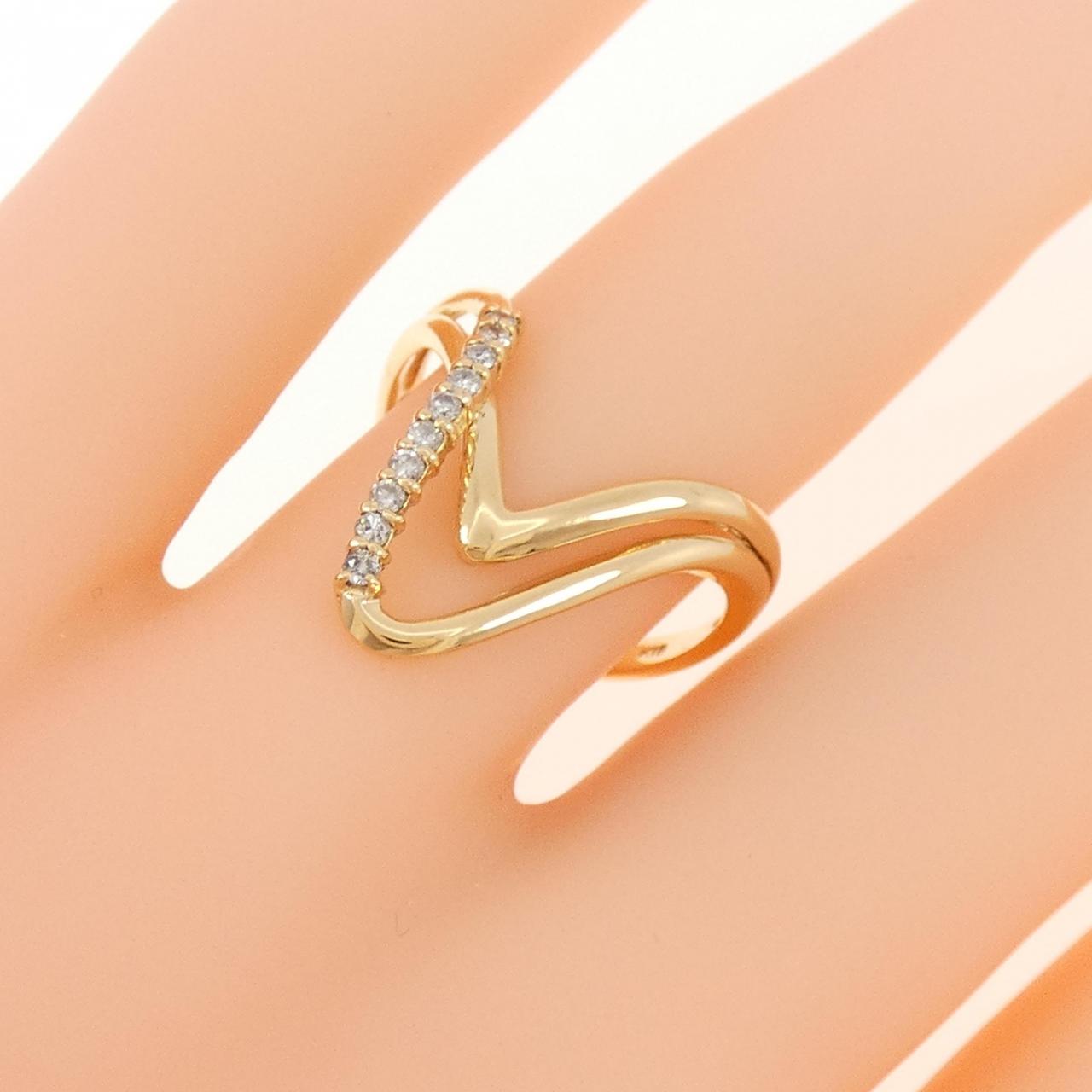 K18YG ダイヤモンド リング 0.10CT