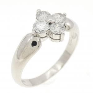 PT900 フラワー ダイヤモンド リング 0.52CT