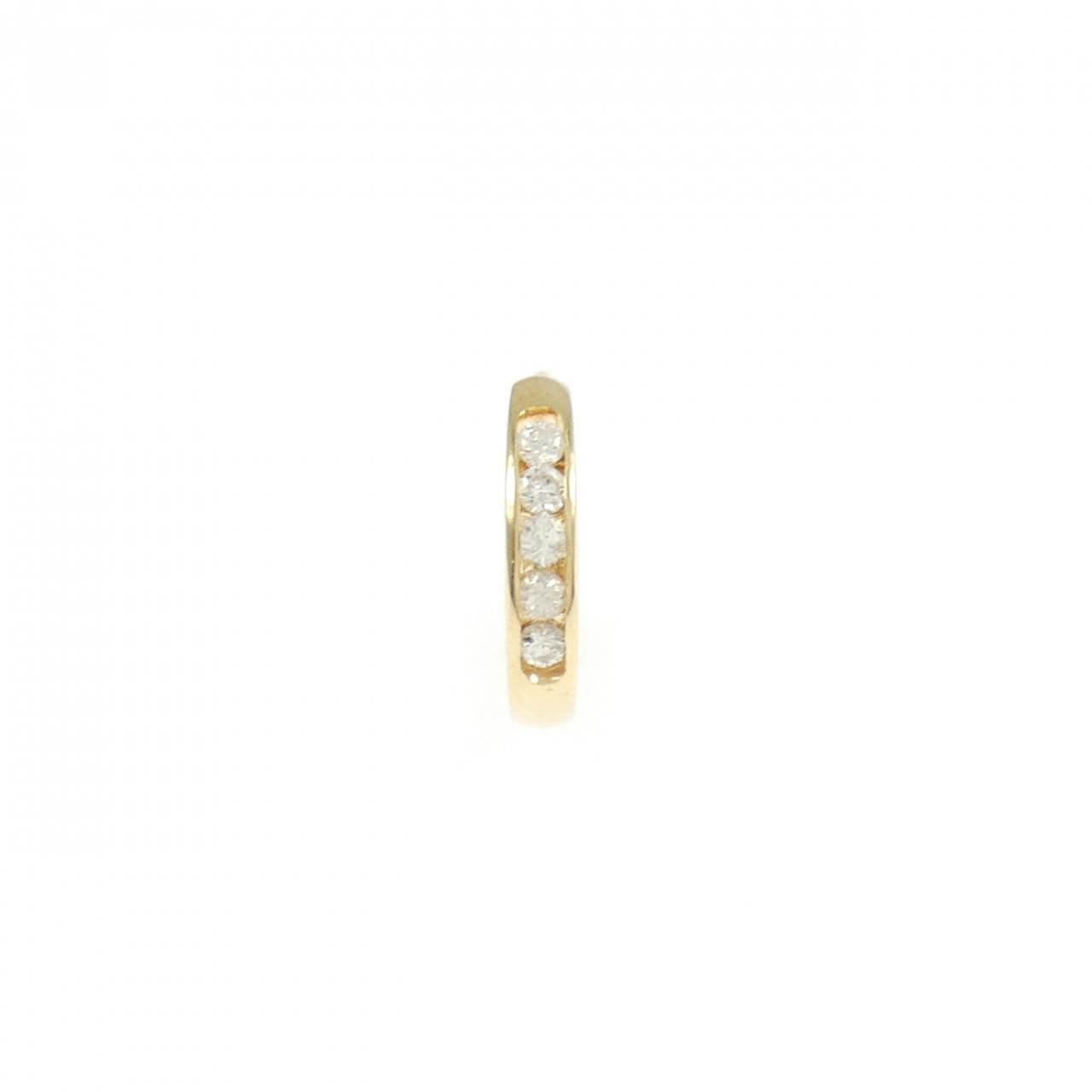 K18YG ダイヤモンド フープ ピアス 0.10CT 片耳