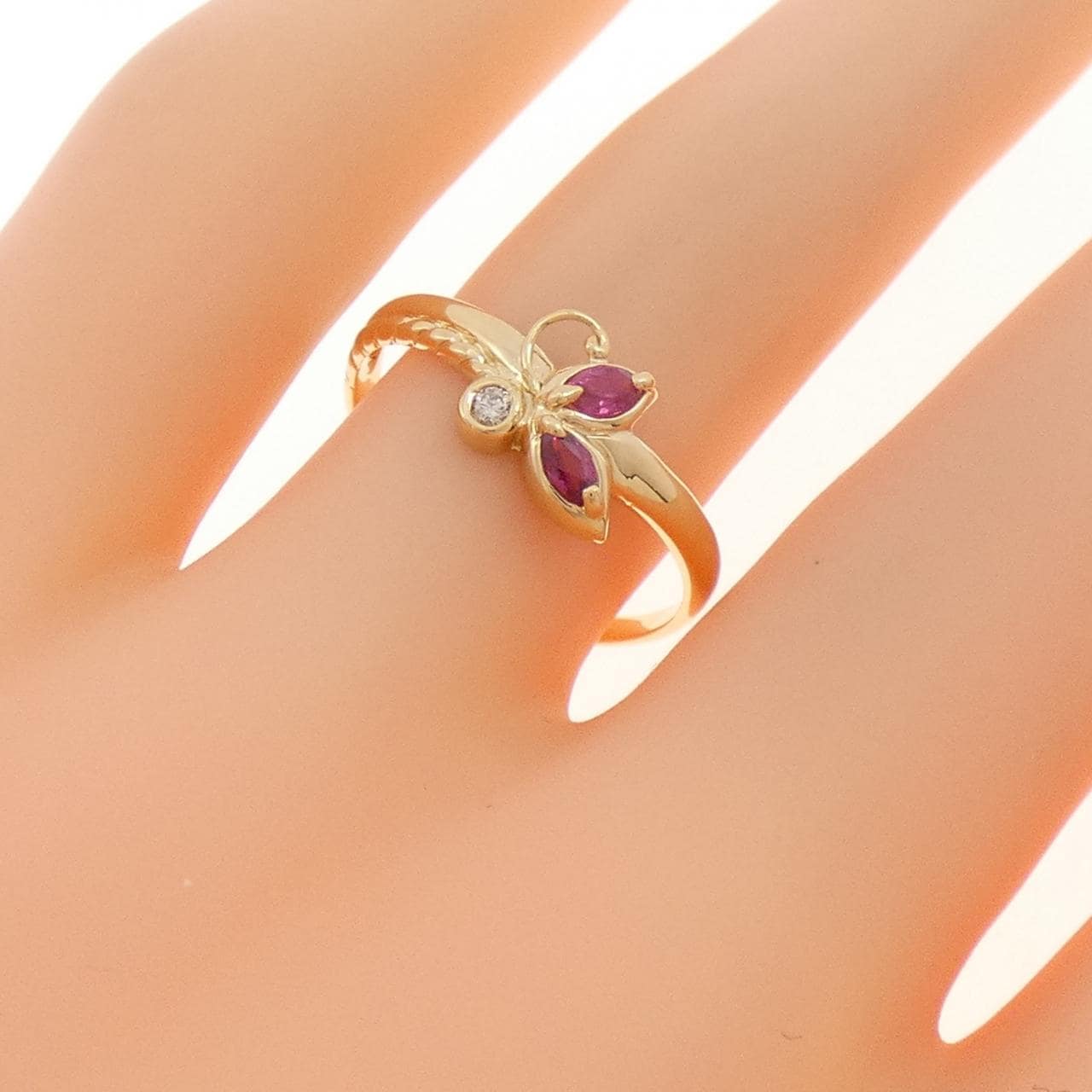 K18YG ルビー リング