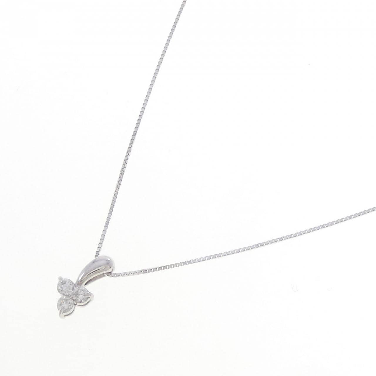 K10WG ダイヤモンド ネックレス 0.1CT