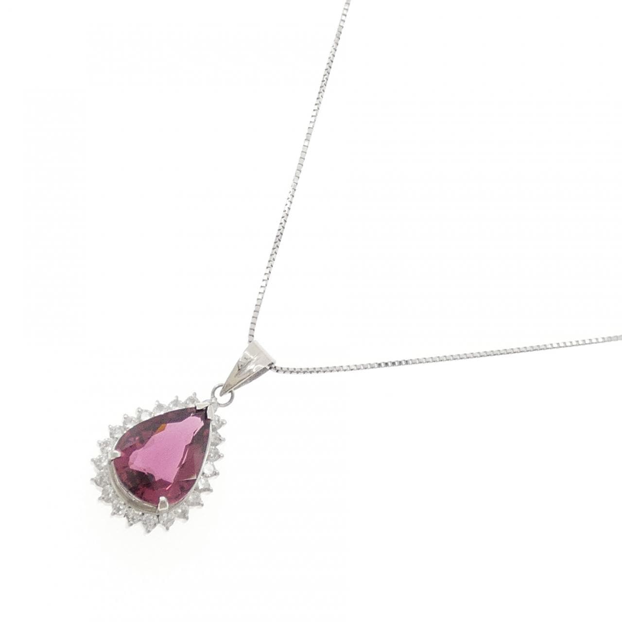 PT900/PT850 ルベライトトルマリン ネックレス 3.25CT