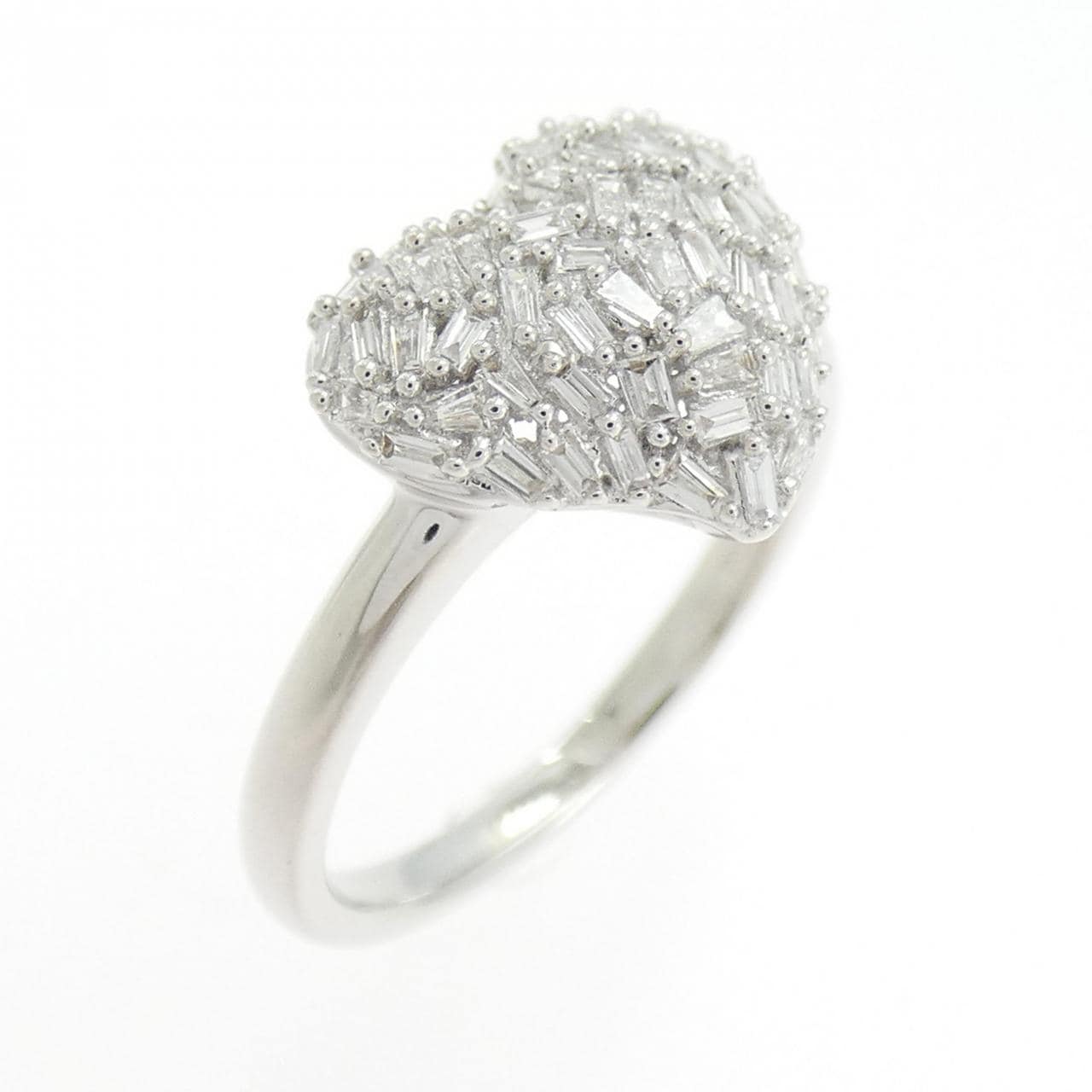 K18WG ハート ダイヤモンド リング 0.25CT