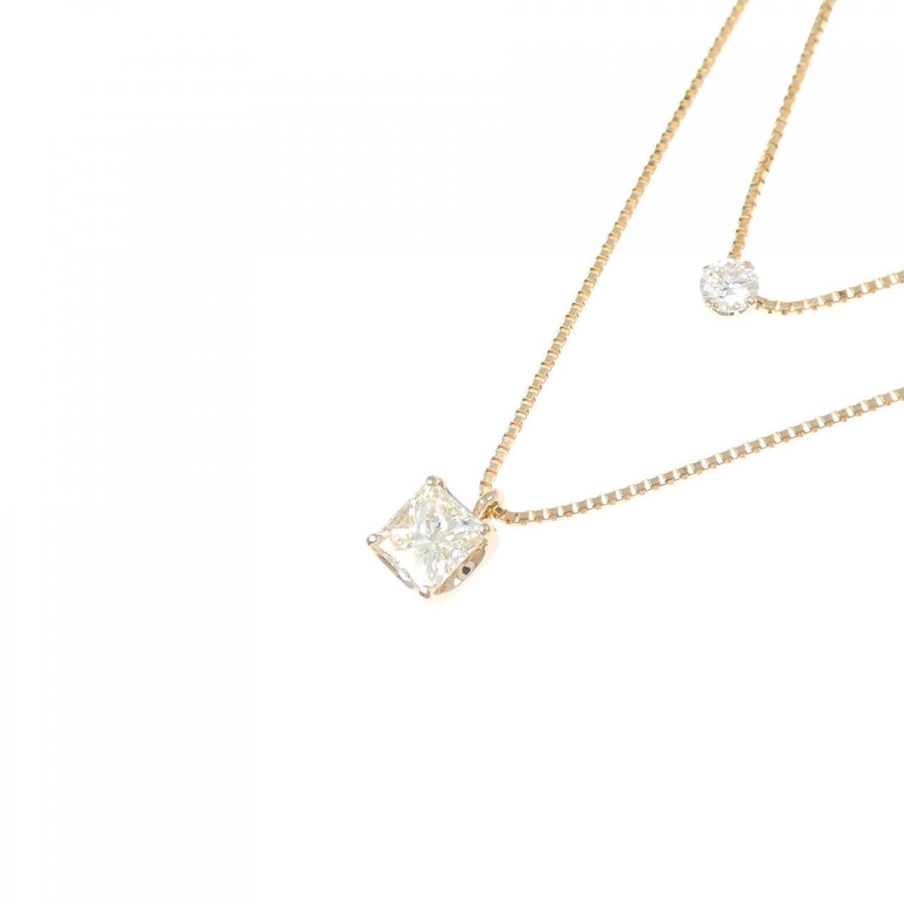 K18PG ダイヤモンド ネックレス 0.580CT