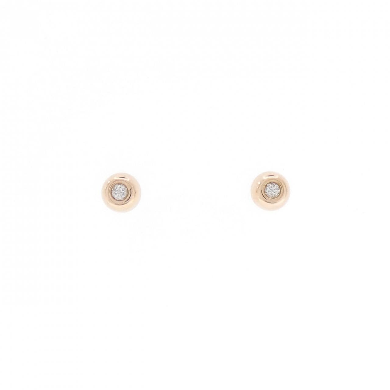 K18PG ダイヤモンド ピアス 0.04CT