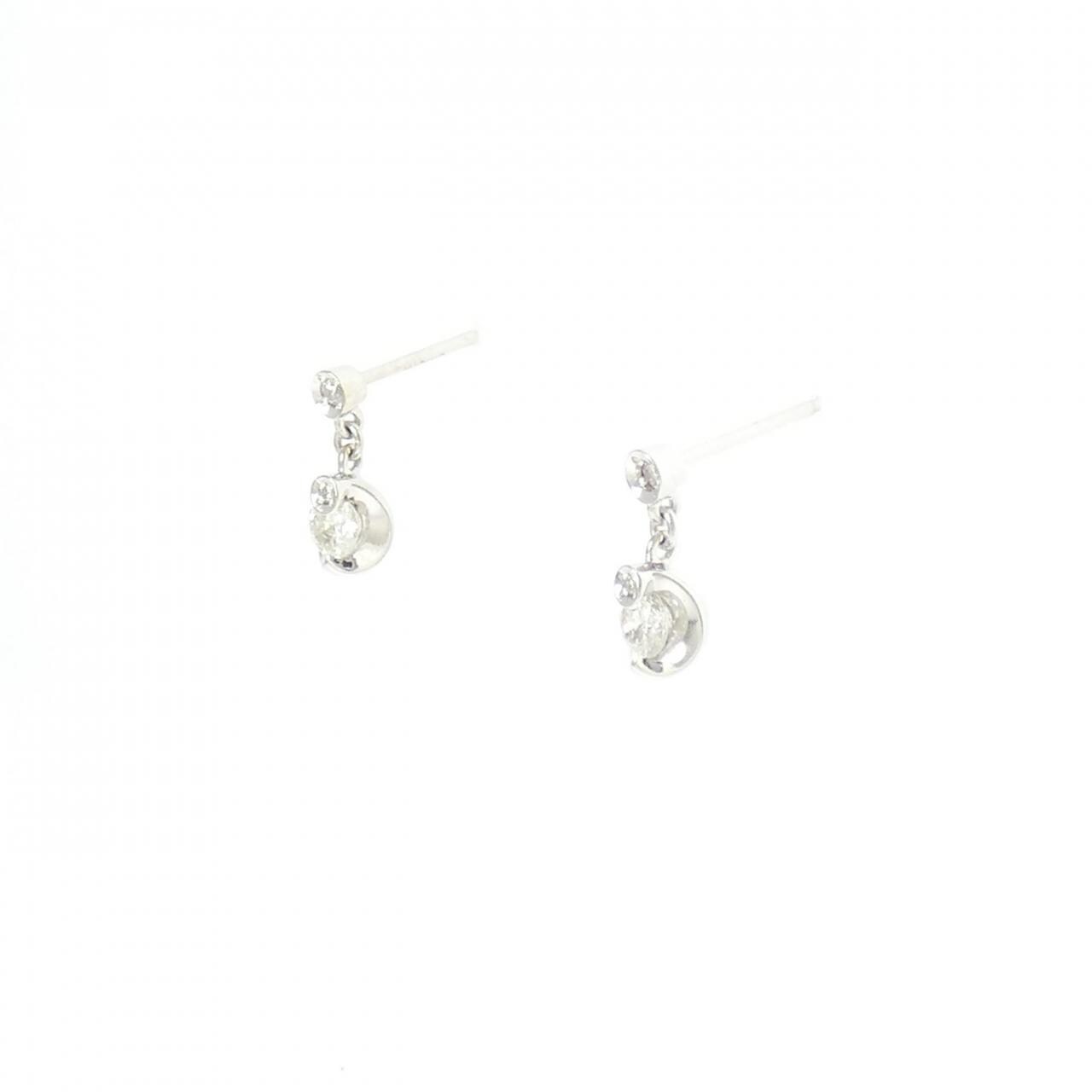 K18WG ダイヤモンド ピアス 0.20CT