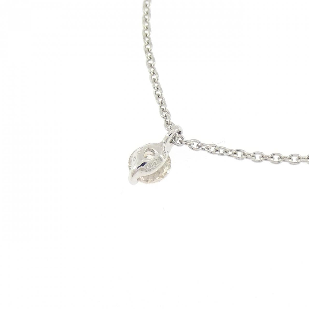 PT900/PT850 ソリティア ダイヤモンド ネックレス 0.12CT