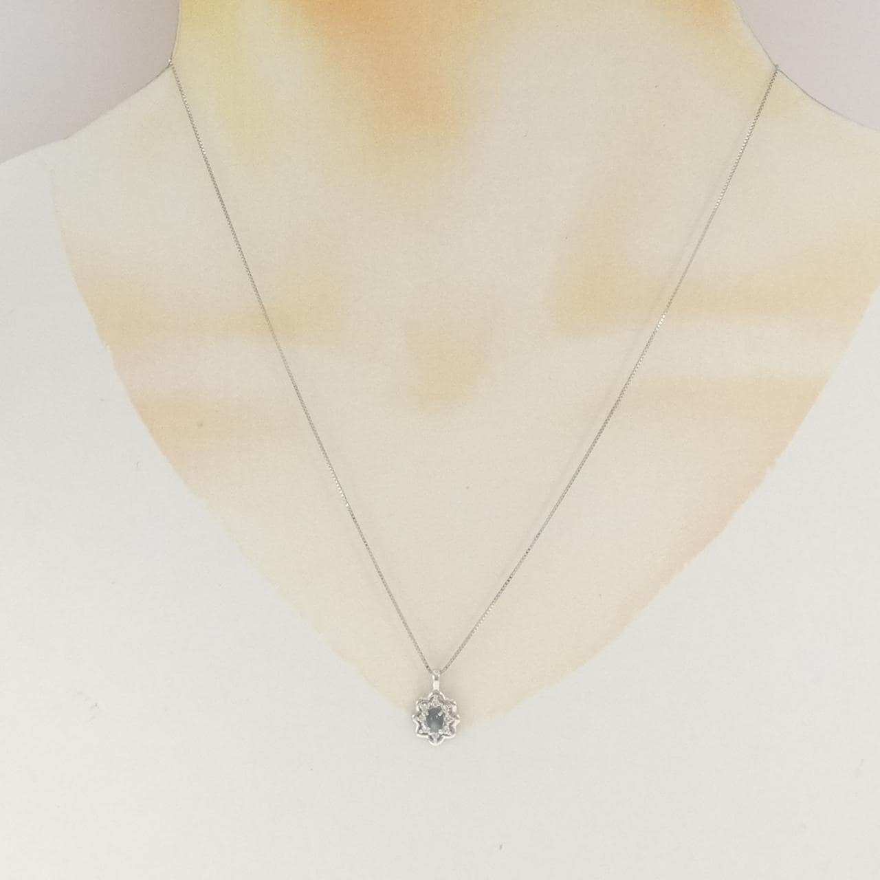 PT900/PT850 アレキサンドライトキャッツアイ ネックレス 0.25CT