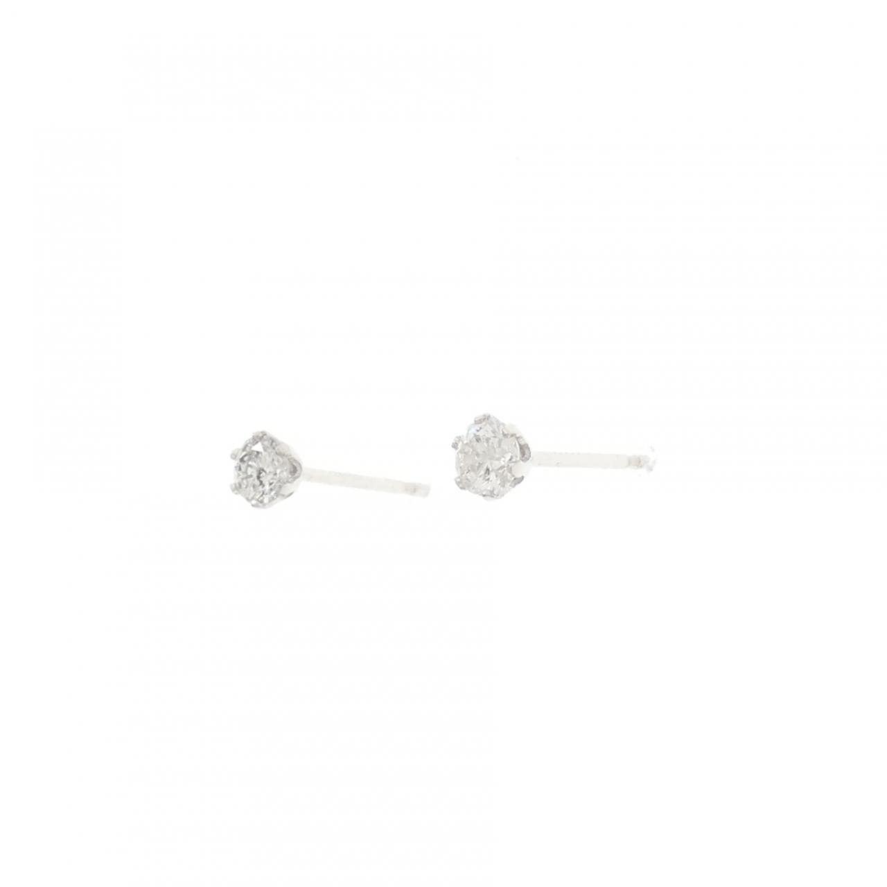 PT900 ソリティア ダイヤモンド ピアス 0.28CT