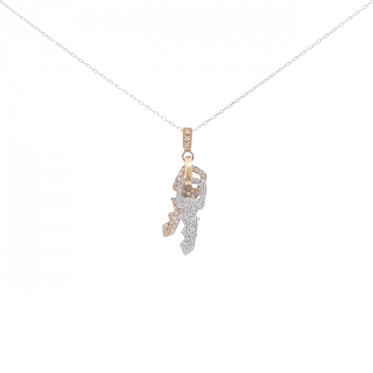 K18PG/K18WG ダイヤモンド ネックレス 0.50CT