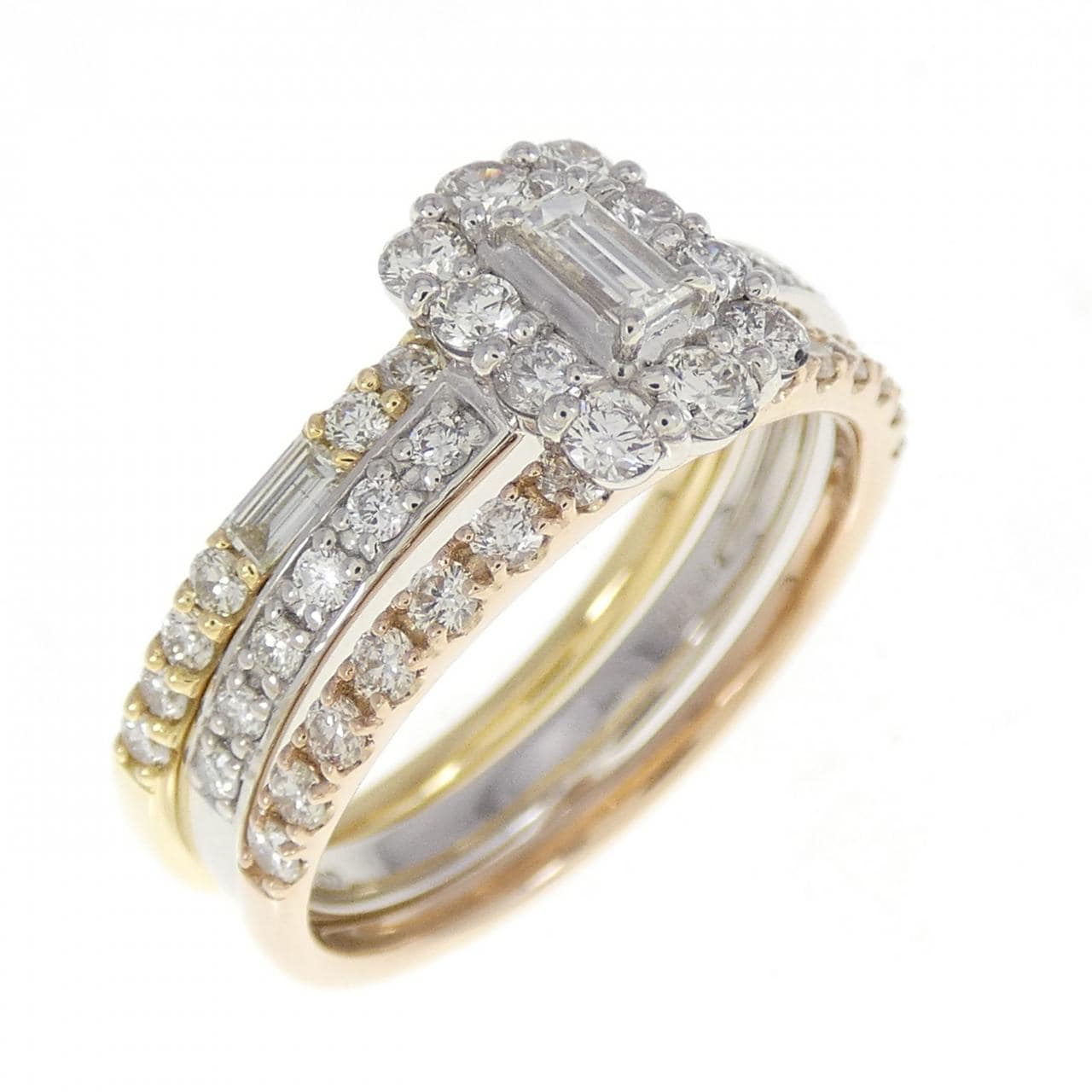 [BRAND NEW] PT900/K18YG/K18PG Diamond Ring 0.50CT
