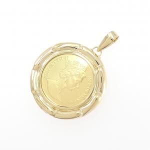 K18YG(枠) コイン ペンダント