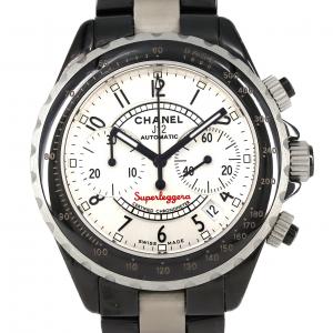 【ノーメンテナンス還元価格】シャネル J12スーパーレッジェーラクロノグラフ H1624 セラミックxアルミニウム 自動巻