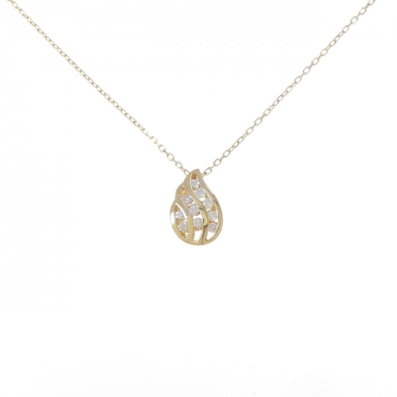 18KYG/K18YG ダイヤモンド ネックレス