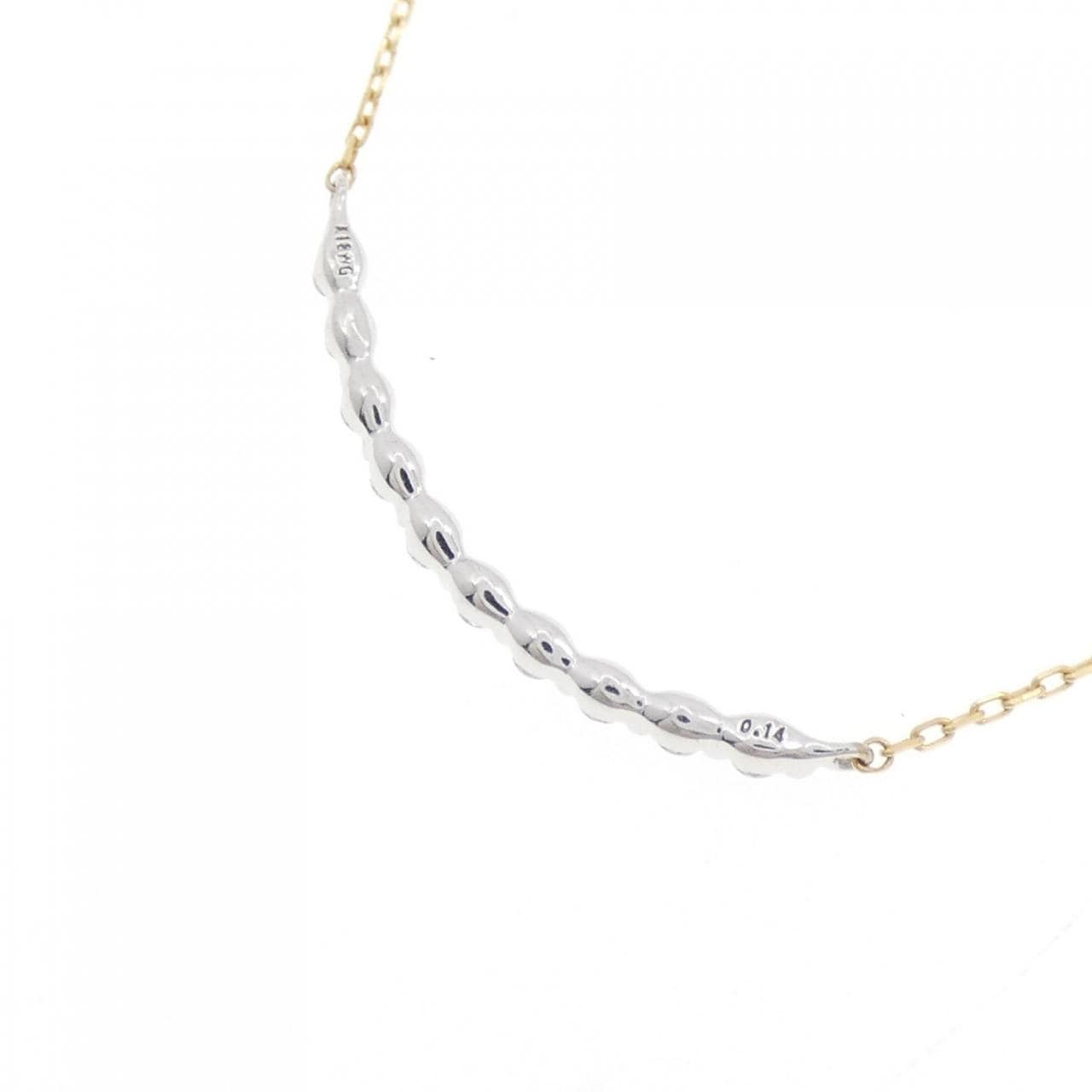 K18WG/K18YG ダイヤモンド ネックレス 0.14CT