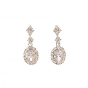 【新品】K18PG モルガナイト ピアス 1.47CT