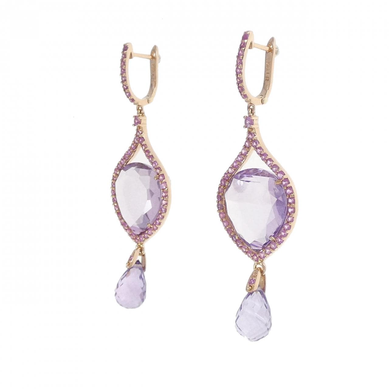 K18PG Amethyst Earrings