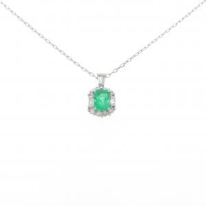 PT900/PT850 エメラルド ネックレス 0.64CT