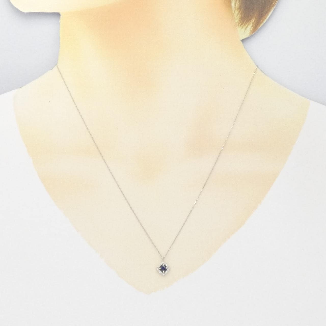 【新品】PT950/PT900 サファイヤ ネックレス 0.18CT