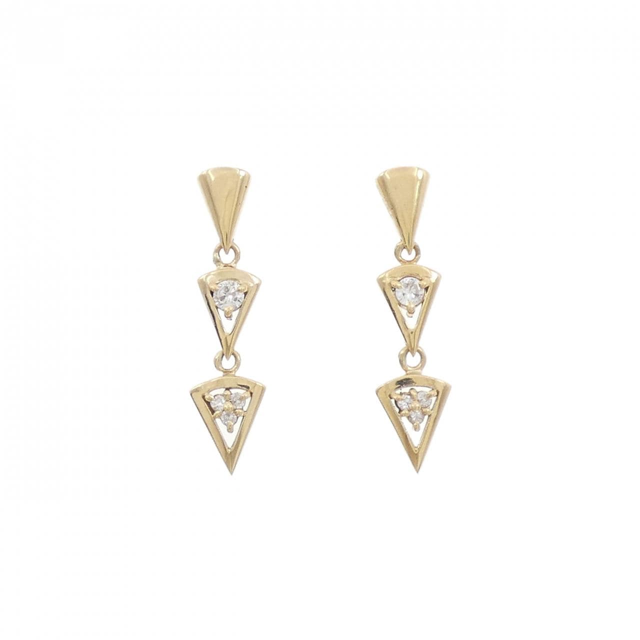 K18YG钻石耳环 0.14CT