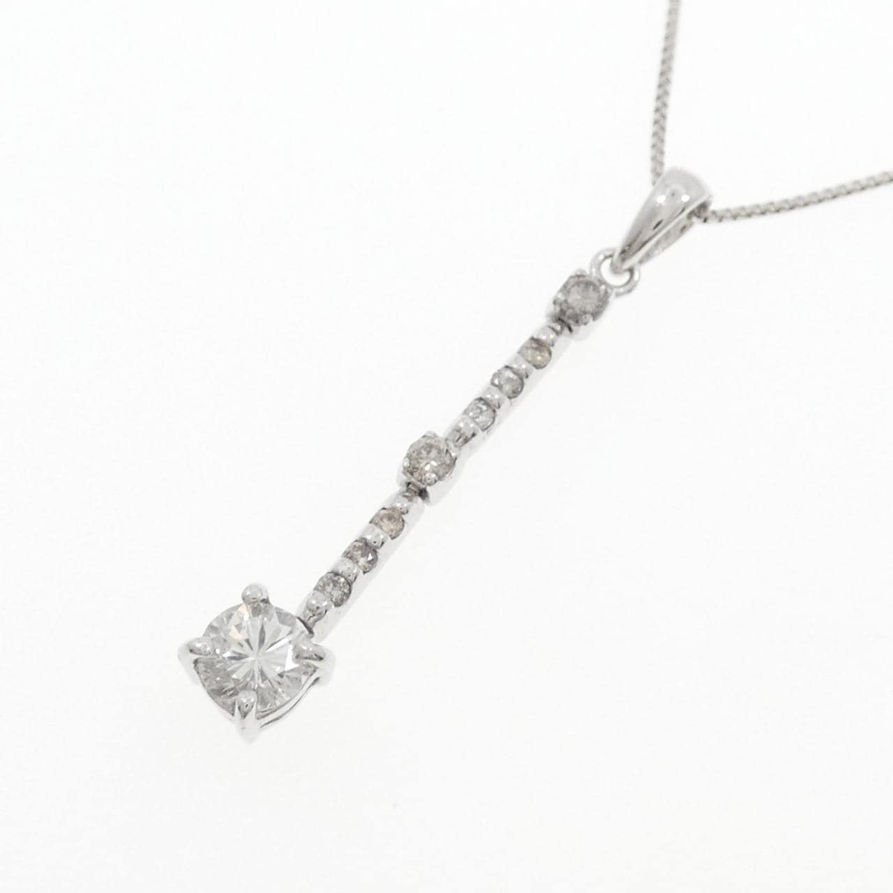 K14WG/K18WG ダイヤモンド ネックレス 0.28CT