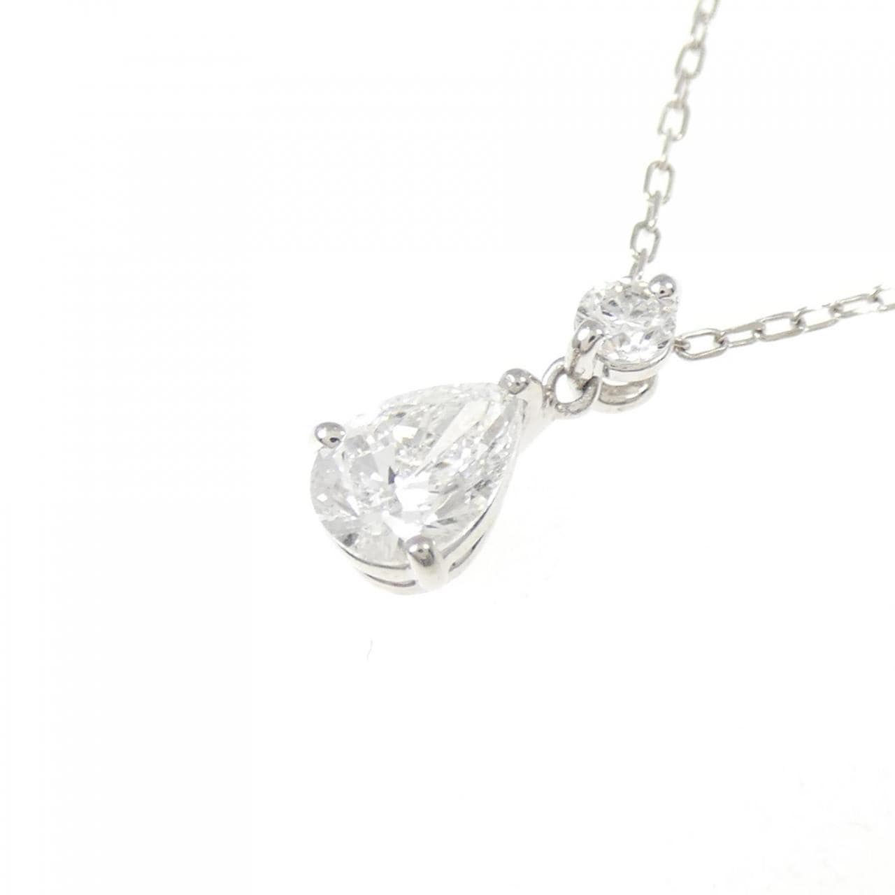PT900/PT850 ダイヤモンド ネックレス 0.516CT F SI2 ペアシェイプ