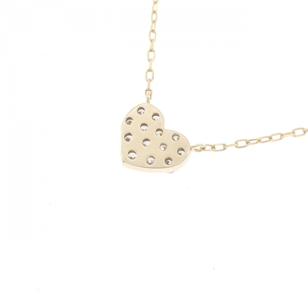 K10YG ハート ダイヤモンド ネックレス 0.30CT