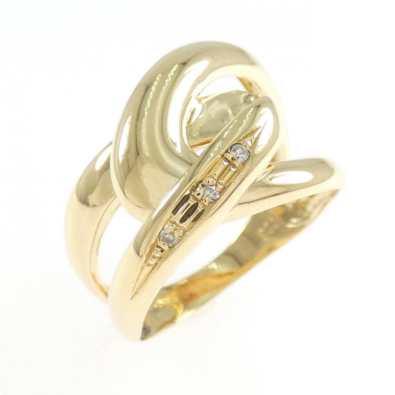K18YG ダイヤモンド リング 0.03CT