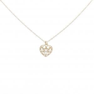 K10YG ハート ダイヤモンド ネックレス