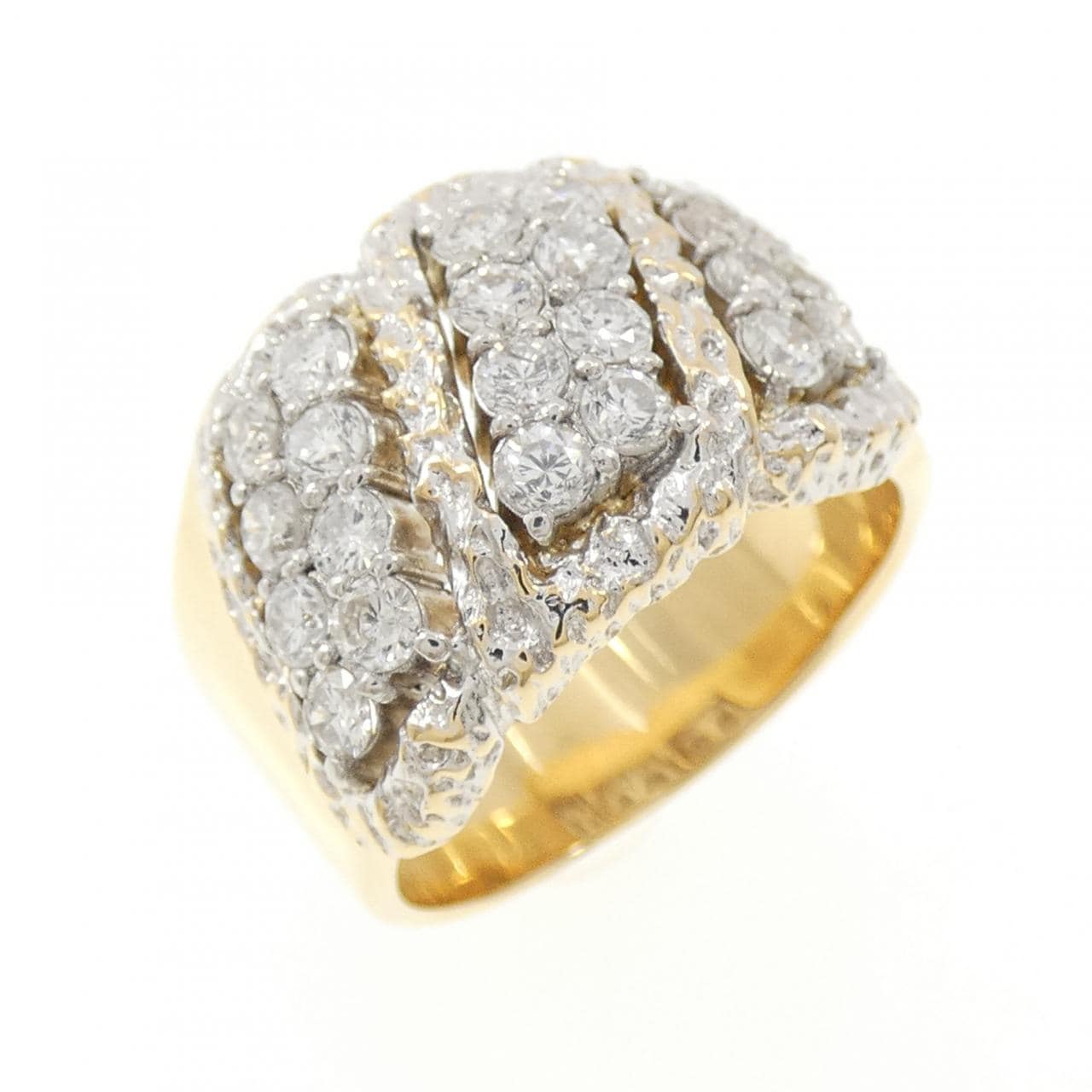 K18YG/PT ダイヤモンド リング 1.08CT