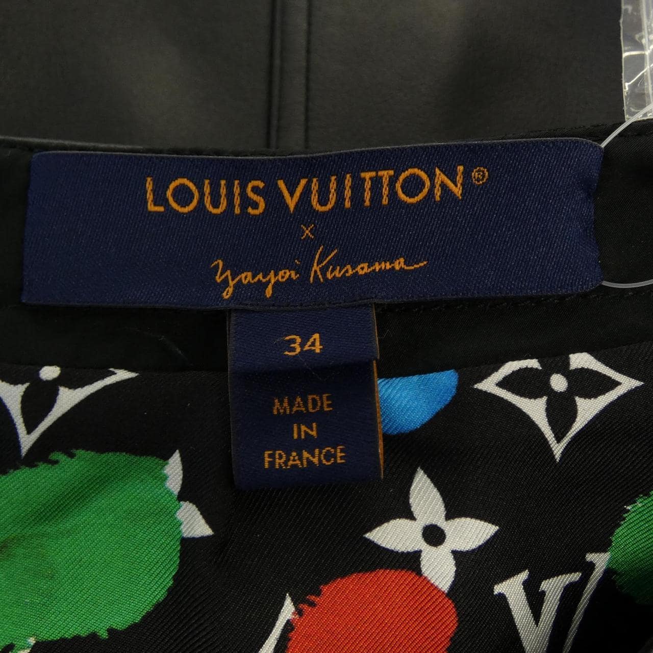 ルイヴィトン LOUIS VUITTON LV×YK ボタンレザーミニスカート FOLS02LLD 草間彌生 スカート
