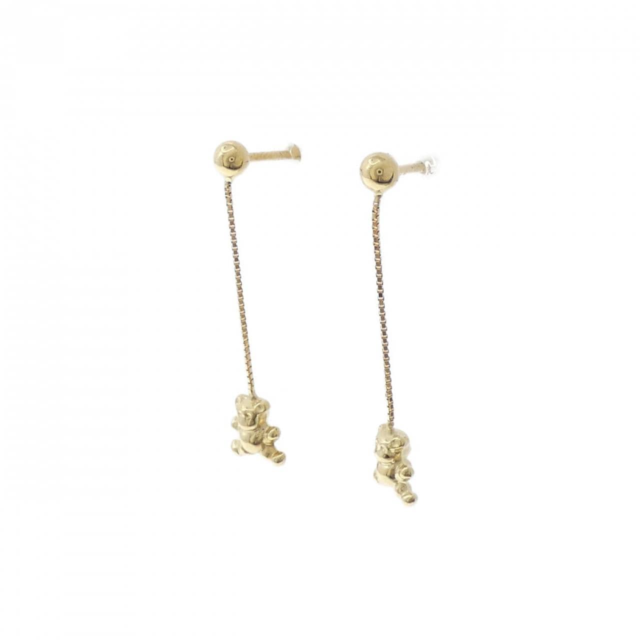 K18YG ベア ピアス