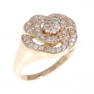 K18PG ローズ ダイヤモンド リング 0.35CT