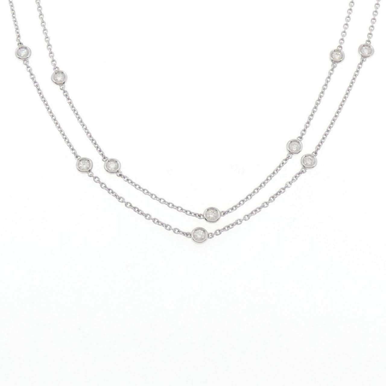 PT850/PT950 ダイヤモンド ネックレス 1.1CT