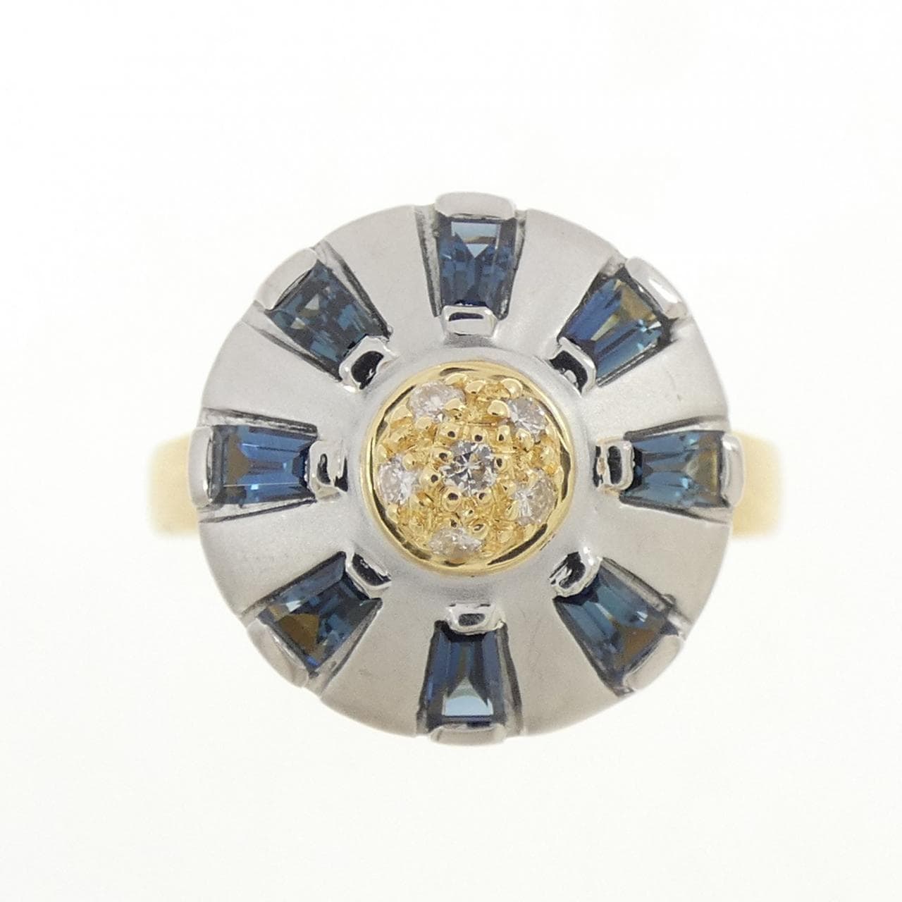 K18YG/PT900 サファイヤ リング