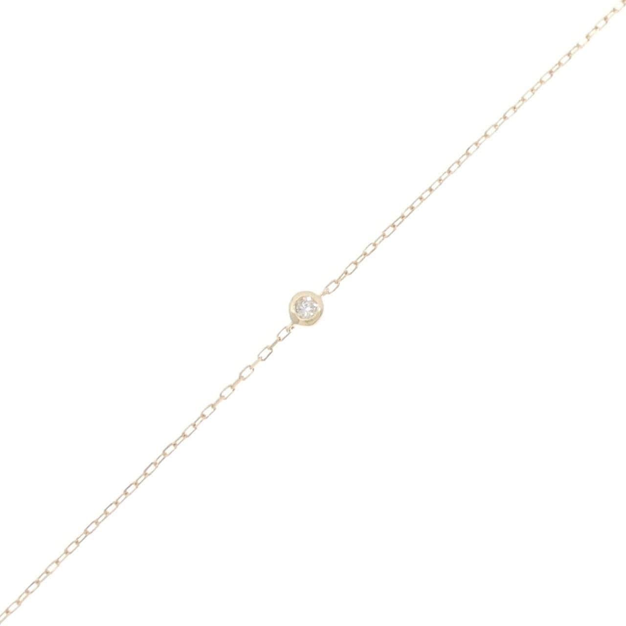 K10YG クロス ダイヤモンド ブレスレット 0.04CT